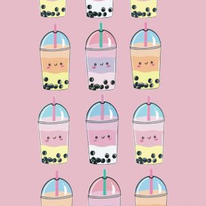 Cute Boba Bubble Tea Notebook