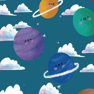 Planet Space Kawaii Notebook
